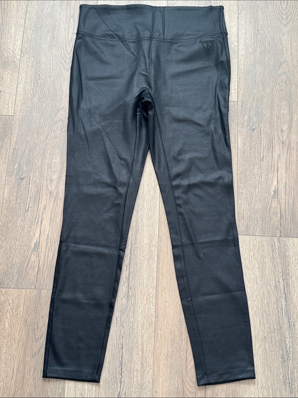 Guess Black High-Waist Women's Leggings with Subtle Logo